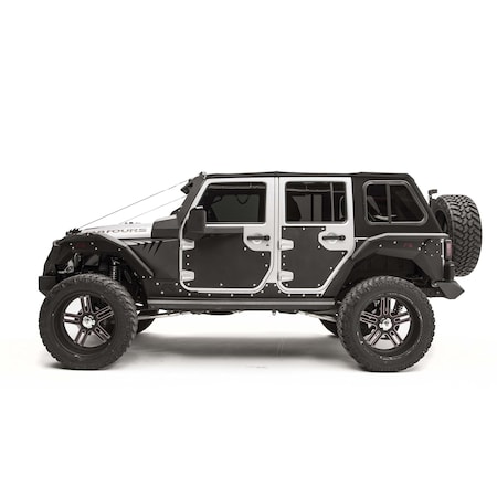 Fab Fours 07-17 JEEP JK LIMB RISER FOR VICOWL MATTE BLACK JK1060-1